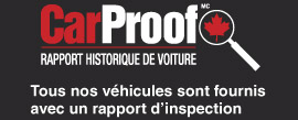 Tous nos véhicules sont fournis avec un rapport d'inspection CarProof CarProof